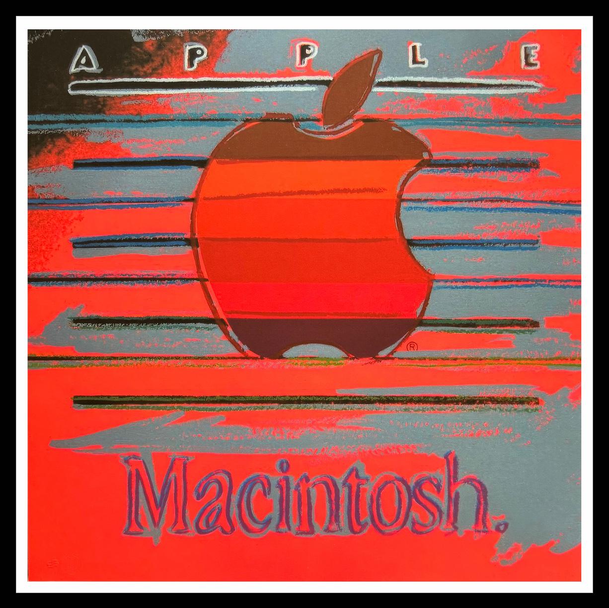 Apple Wall Art Full sized 38 X 38 – Square Andy Warhol Trial Screen Print Paper Wall Art Perfect for Above Couch